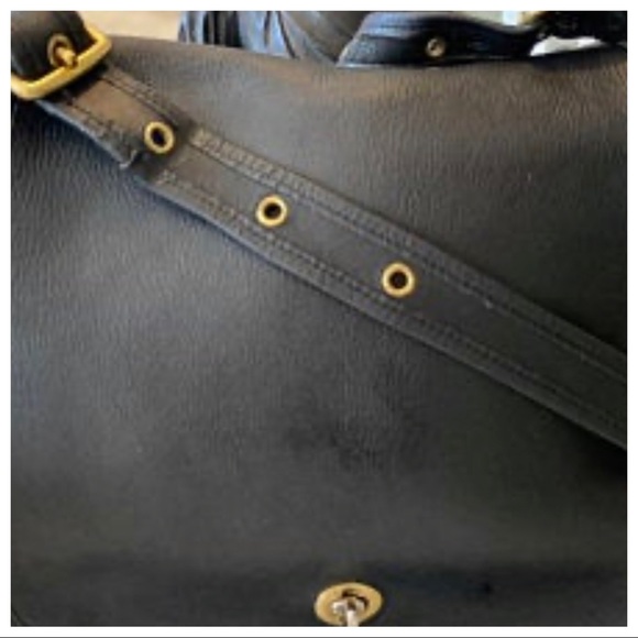 Black Leather Vintage, Coach stewardess bag - Picture 4 of 12